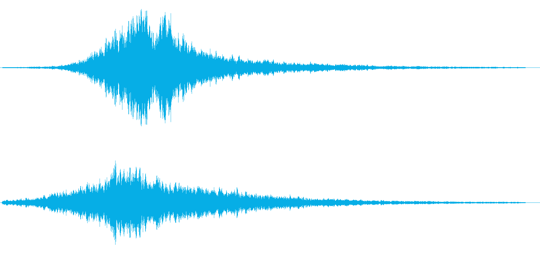 ヒューウーン(鋭くシンプルな効果音)の再生済みの波形