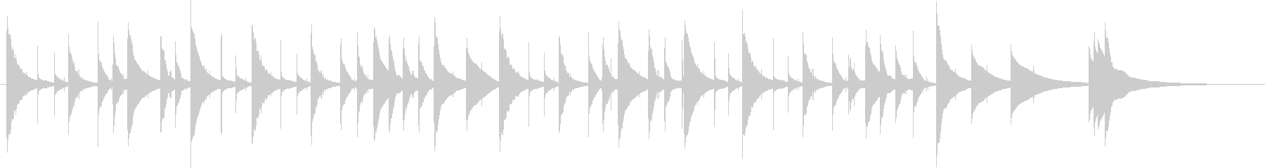 かなりゆっくりなオルゴール曲ですの未再生の波形