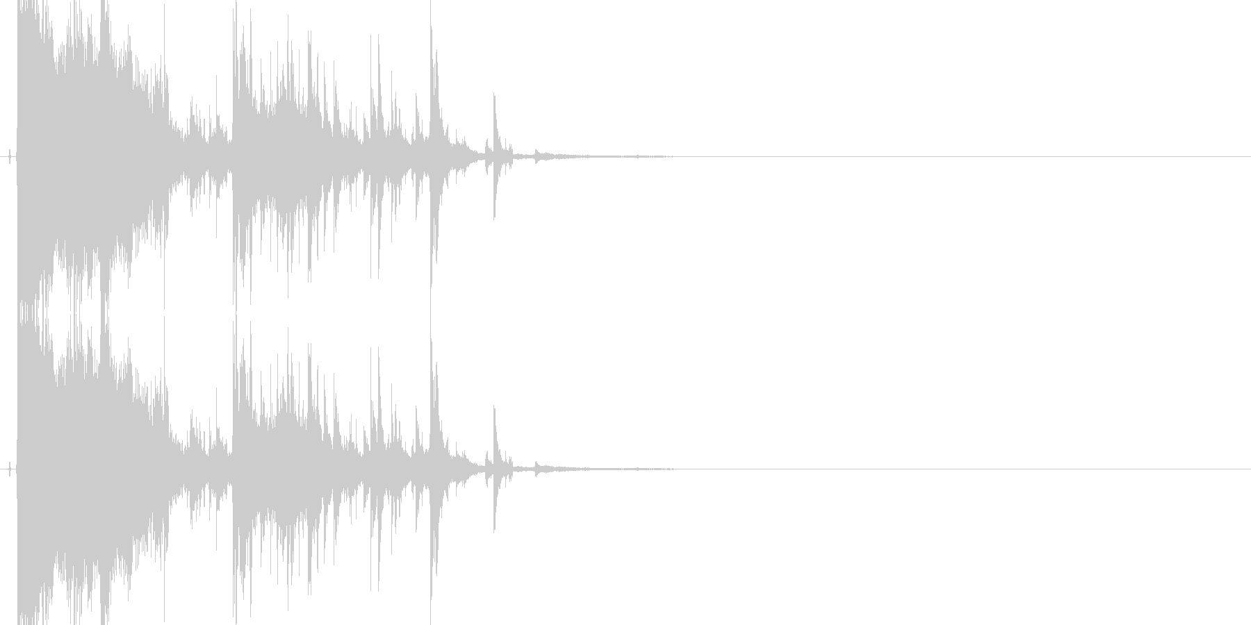 ガラスやグラスが勢いよく割れる効果音05の未再生の波形