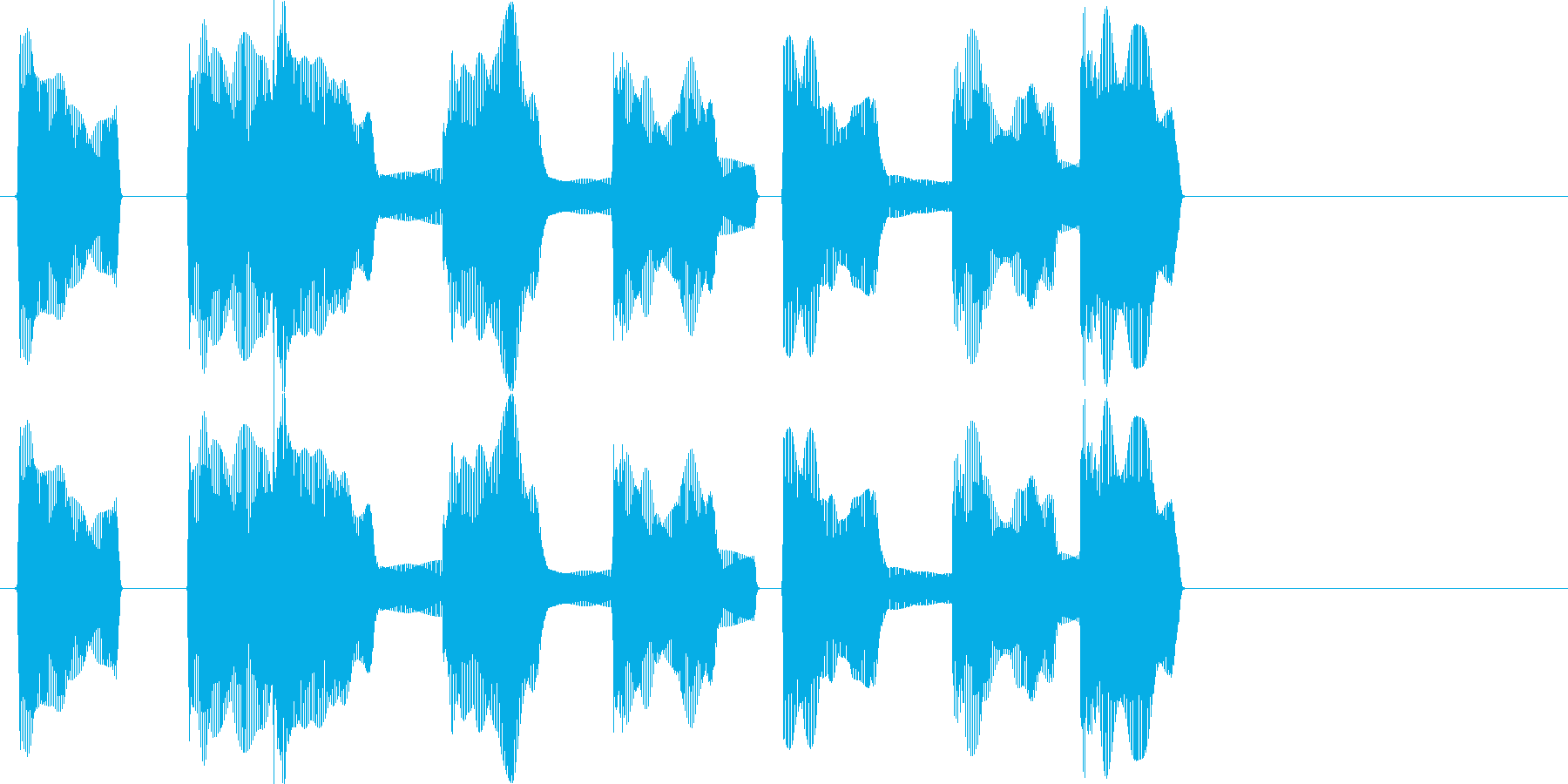 負けた時の残念な音01の再生済みの波形
