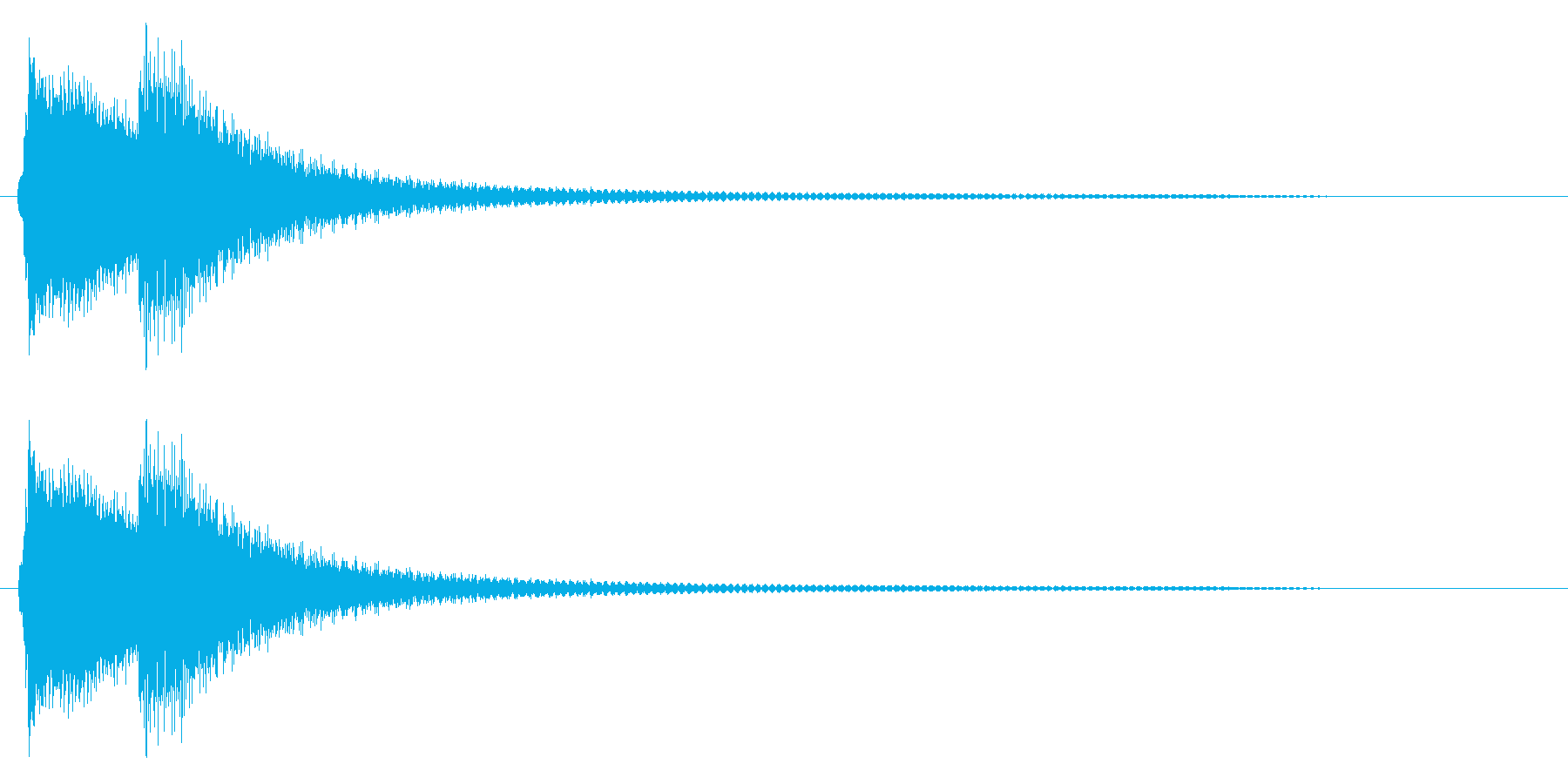 チリーン(エラー、警告音)の再生済みの波形