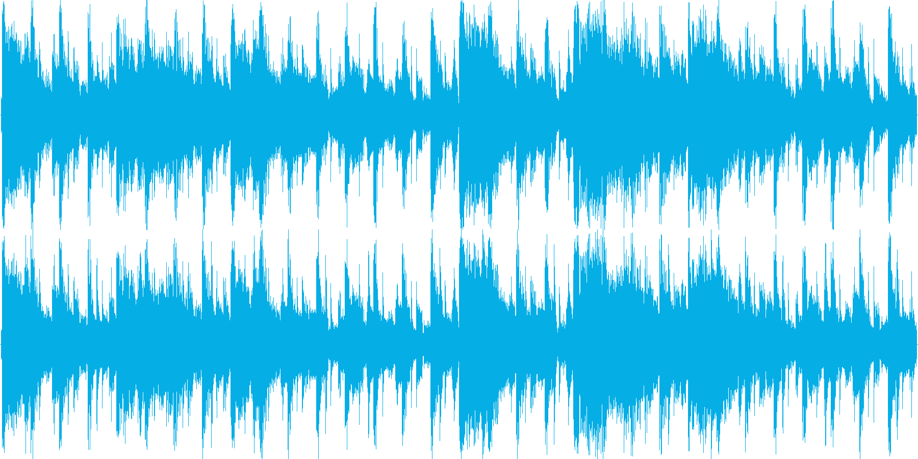 リズムを強調した楽曲です。の再生済みの波形
