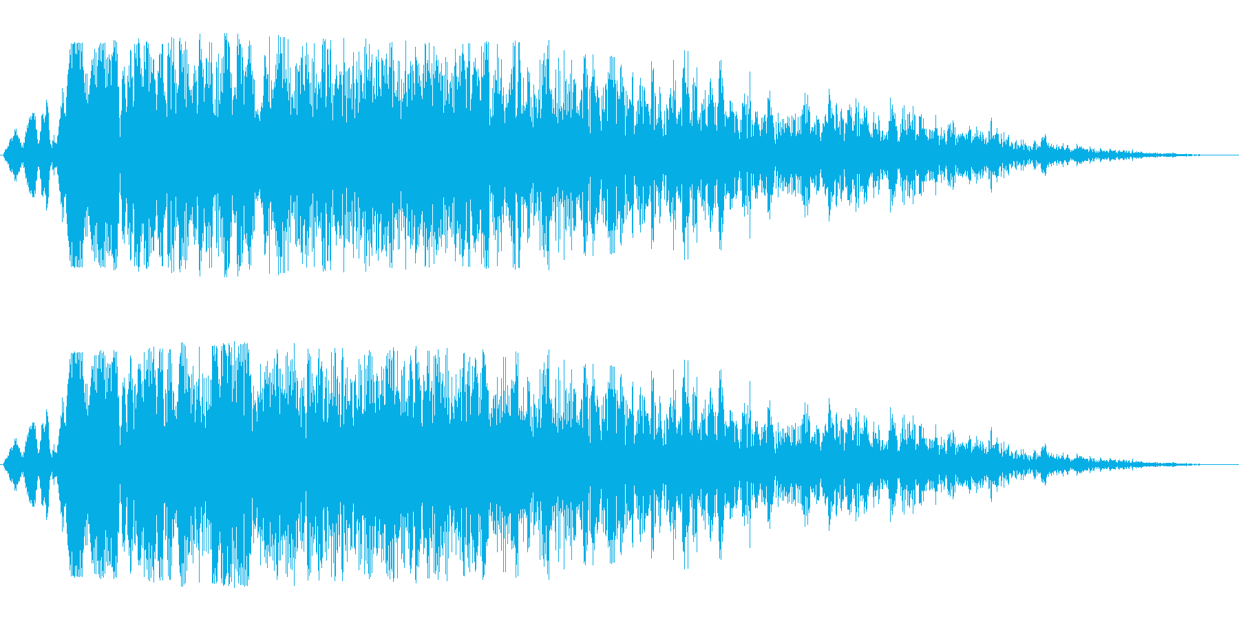 シュドーン!(勢いよく突入する音)の再生済みの波形