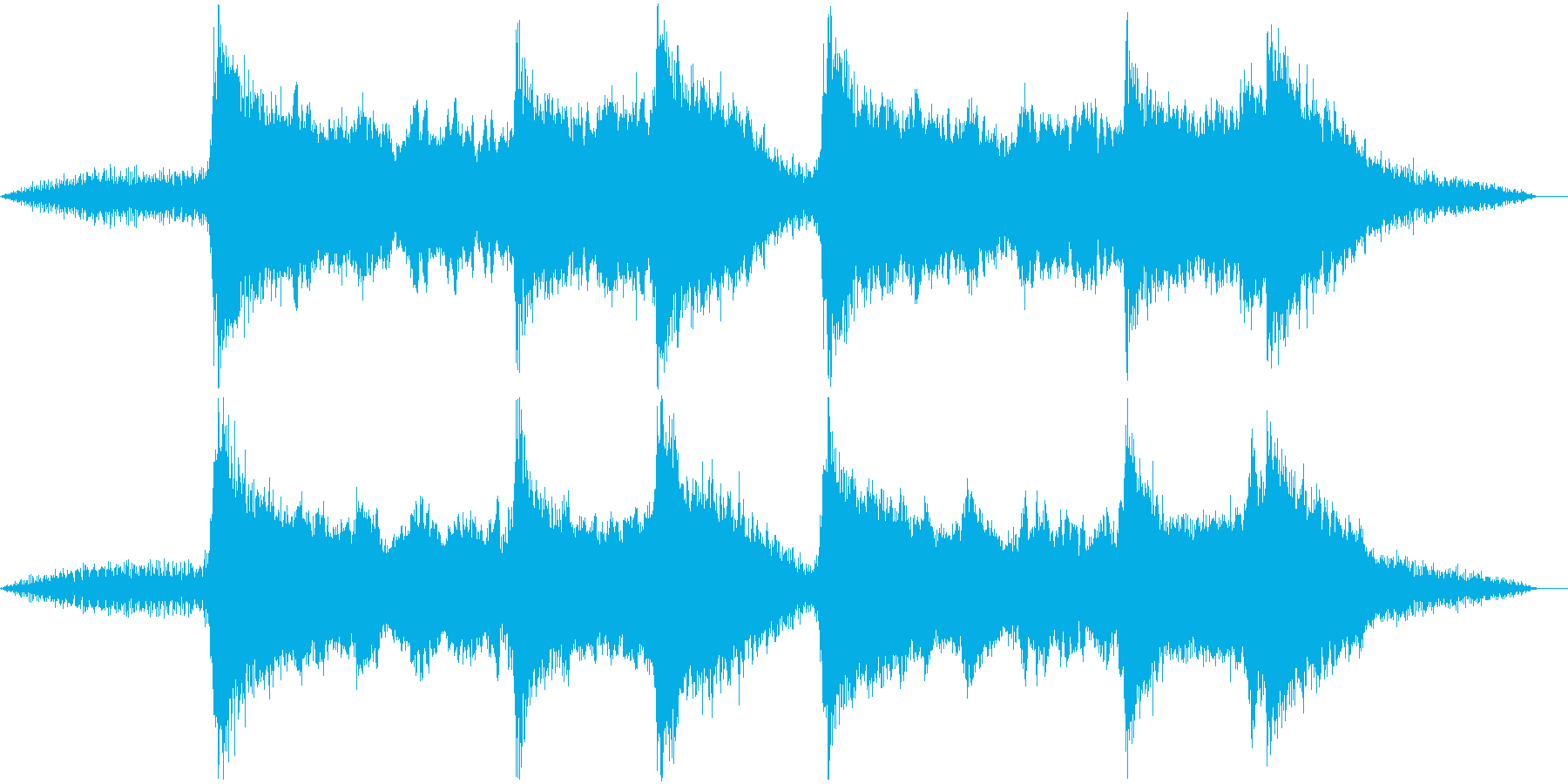 日本の伝統音楽っぽいBGMの再生済みの波形