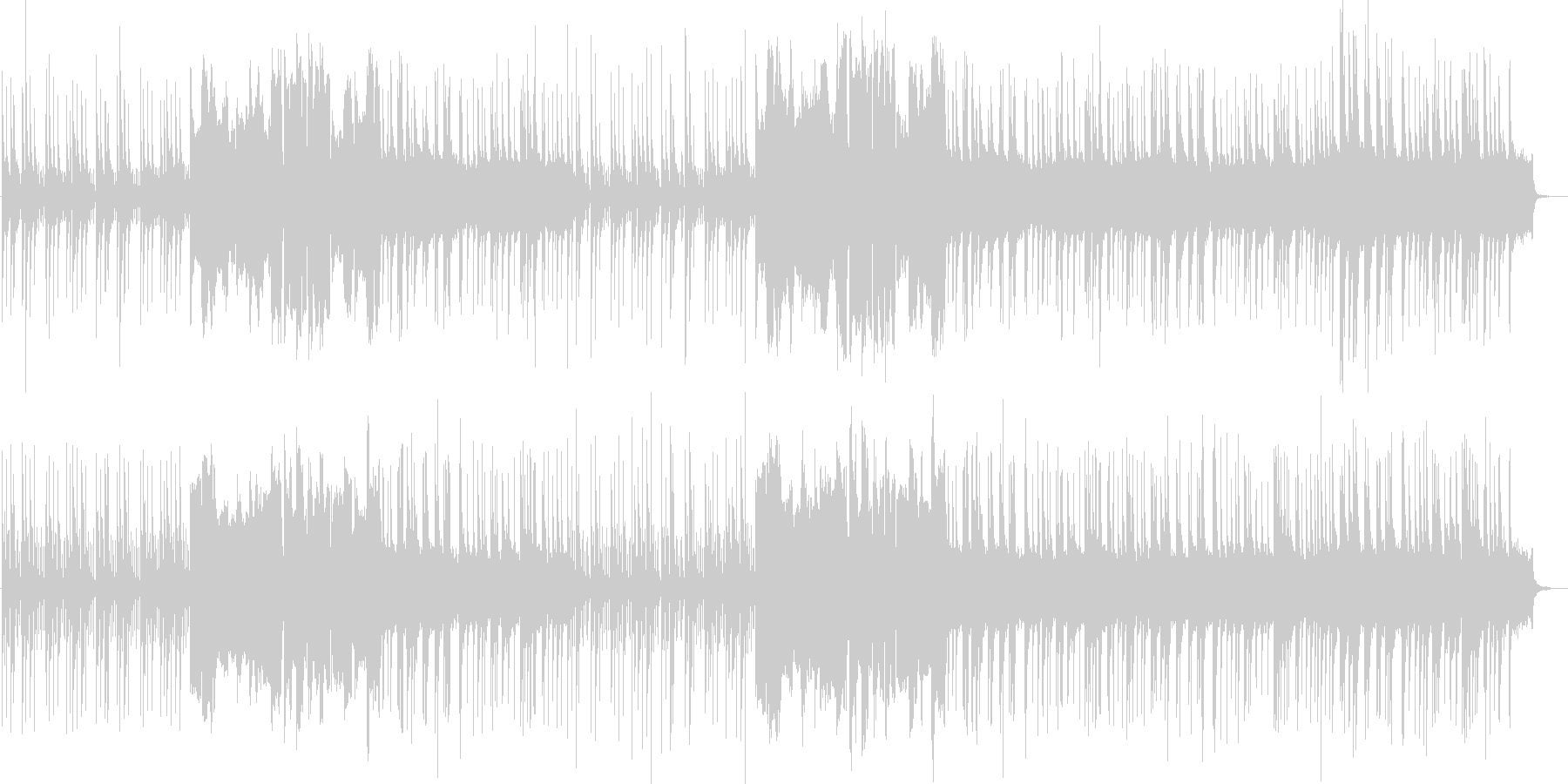 スローテンポな琴と篳篥による幻想的な曲の未再生の波形