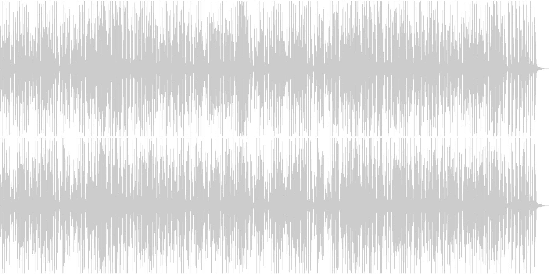 ほのぼのとしたリズムのピアノ楽曲の未再生の波形