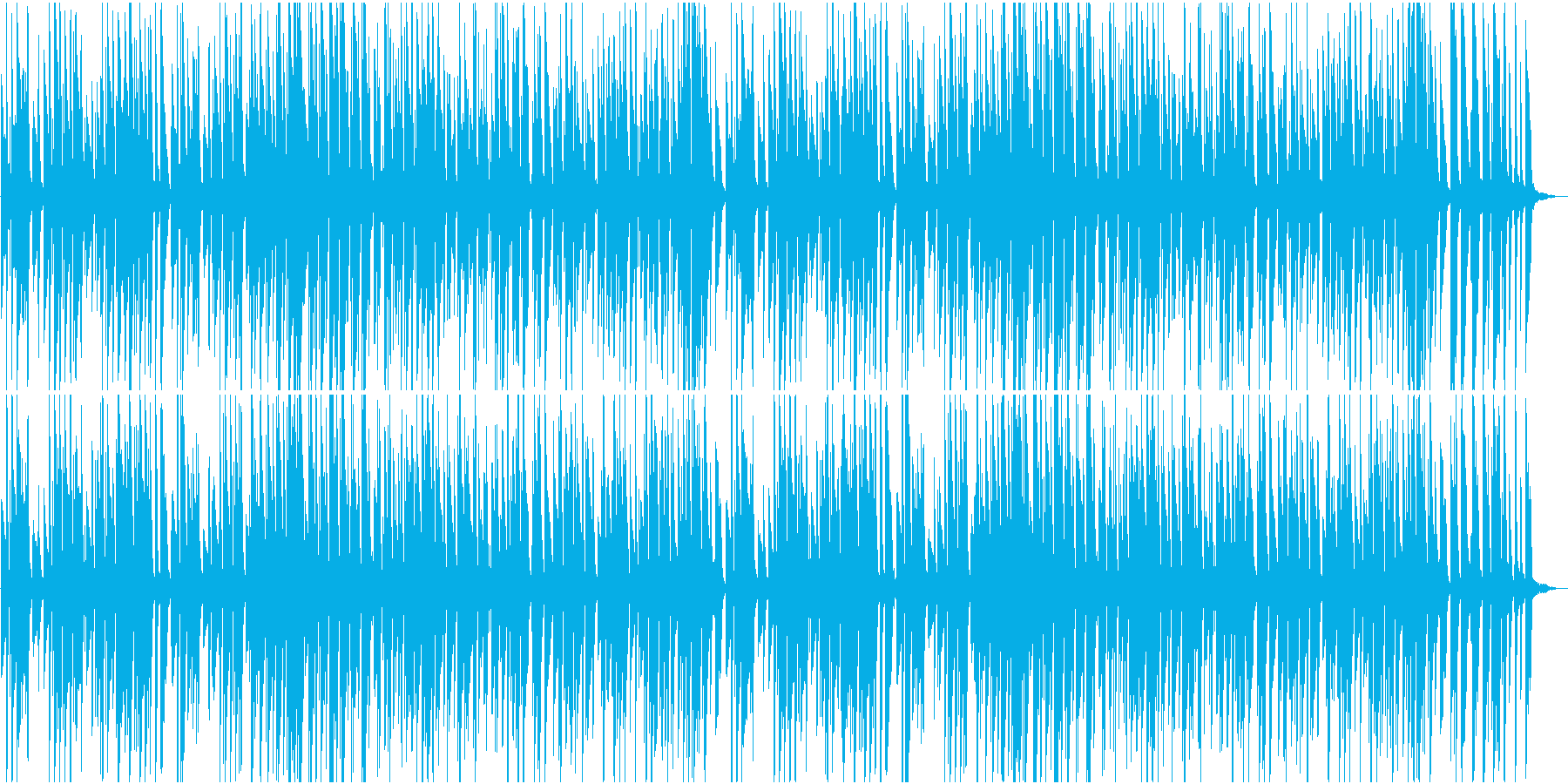 ほのぼのとしたリズムのピアノ楽曲の再生済みの波形