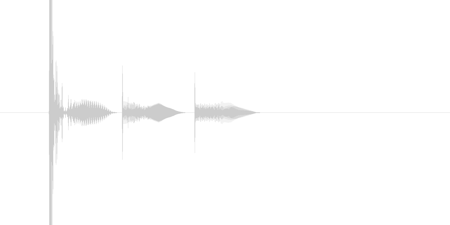 アプリのタッチ音の未再生の波形