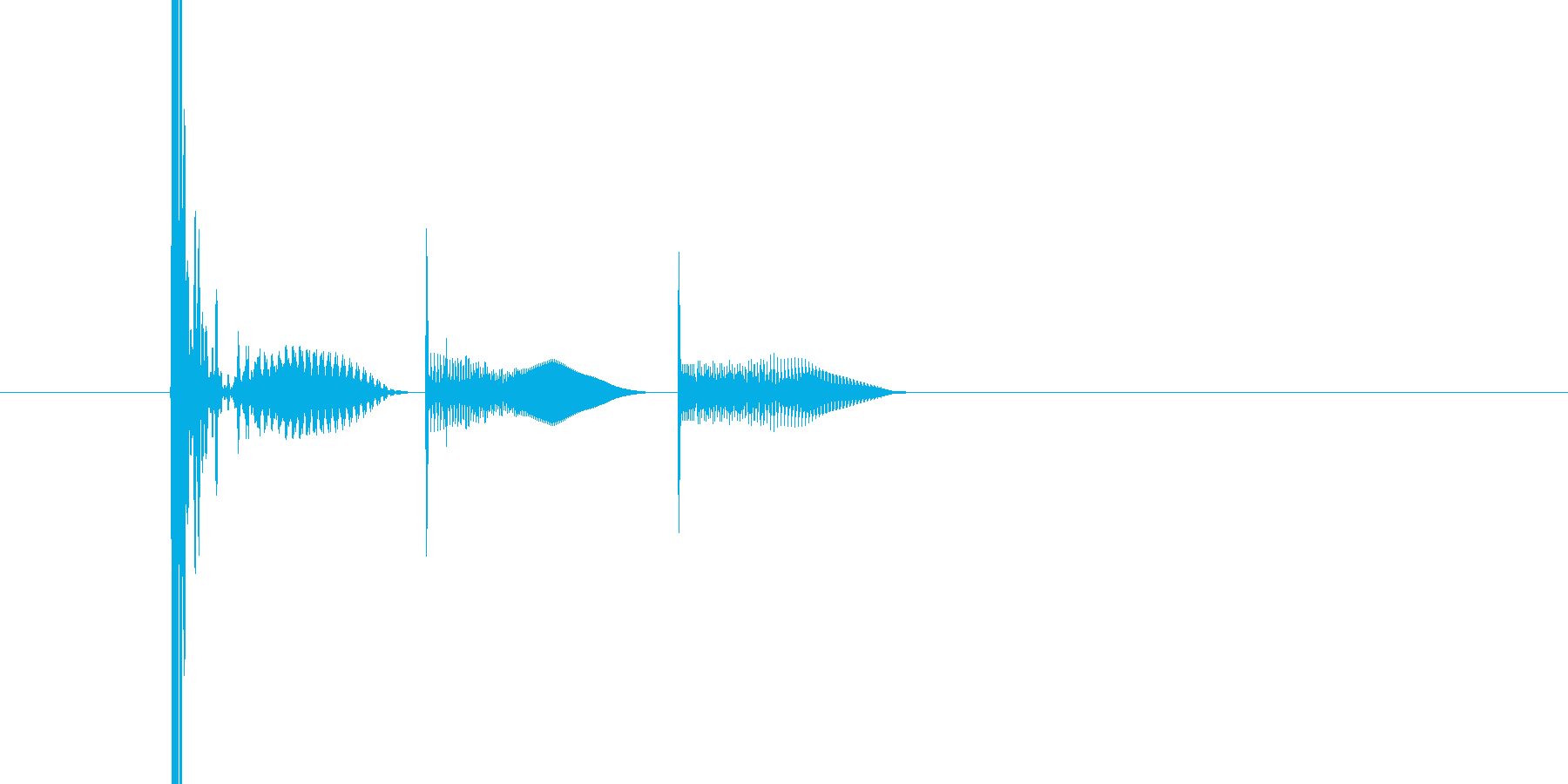 アプリのタッチ音の再生済みの波形