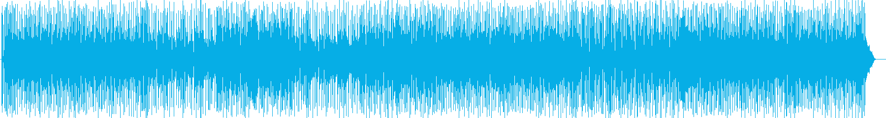 アップテンポの陽気で明るいシンセの曲の再生済みの波形