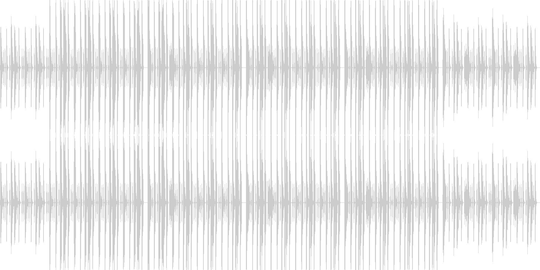 ベースが中心のファンキーなグルーヴの未再生の波形