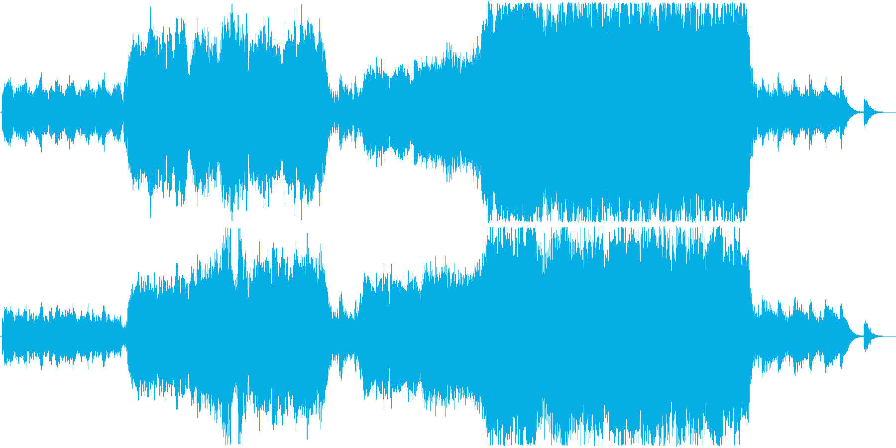 クリスマスをイメージした荘厳な曲。の再生済みの波形