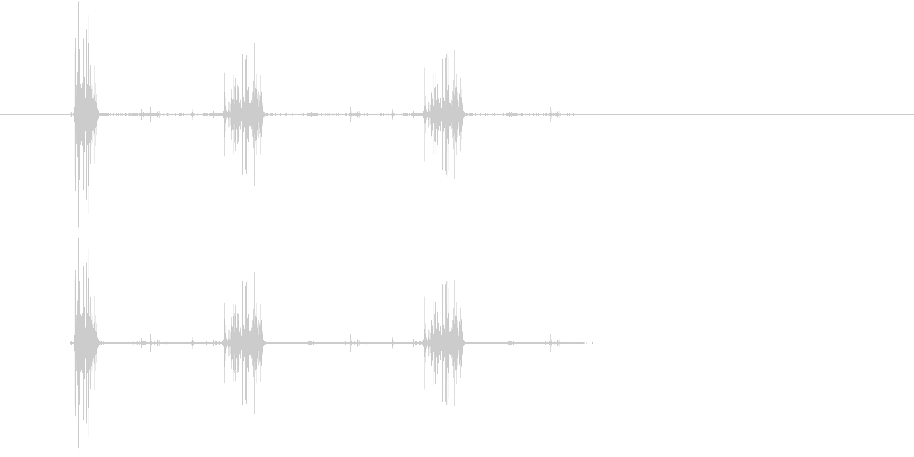 サクサクサク(食べるような音)の未再生の波形