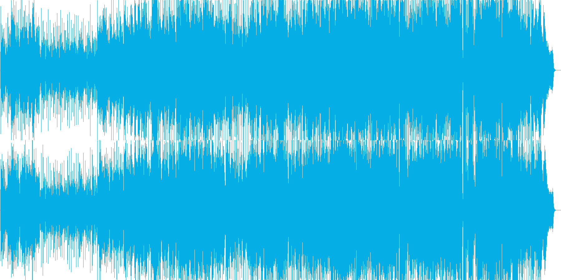 爽やかな雰囲気のポップスの再生済みの波形