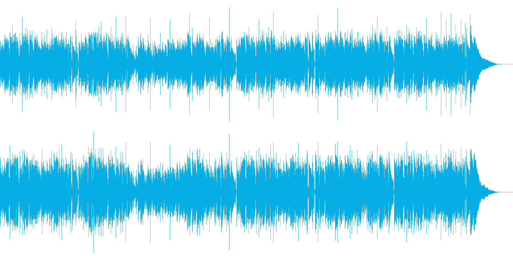 爽やかなアコースティックギターの独奏曲の再生済みの波形