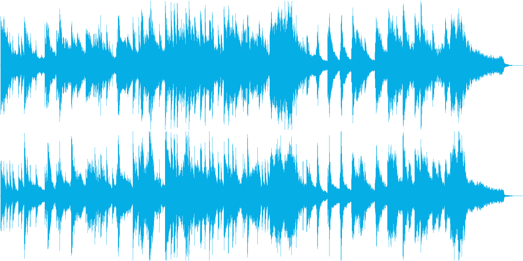 夜の光のような静かなピアノ楽曲の再生済みの波形