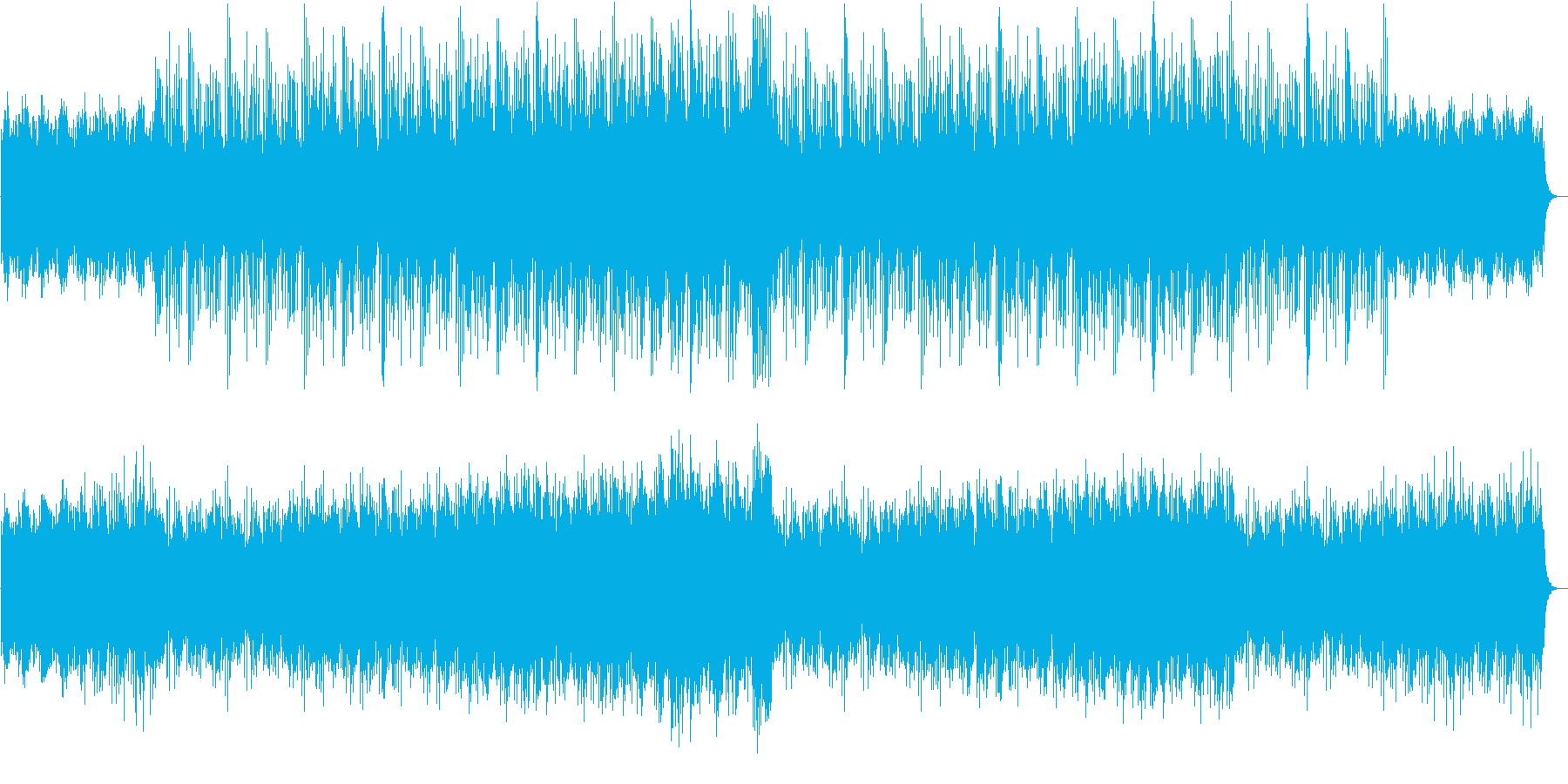 緊迫感があるシリアス曲の再生済みの波形