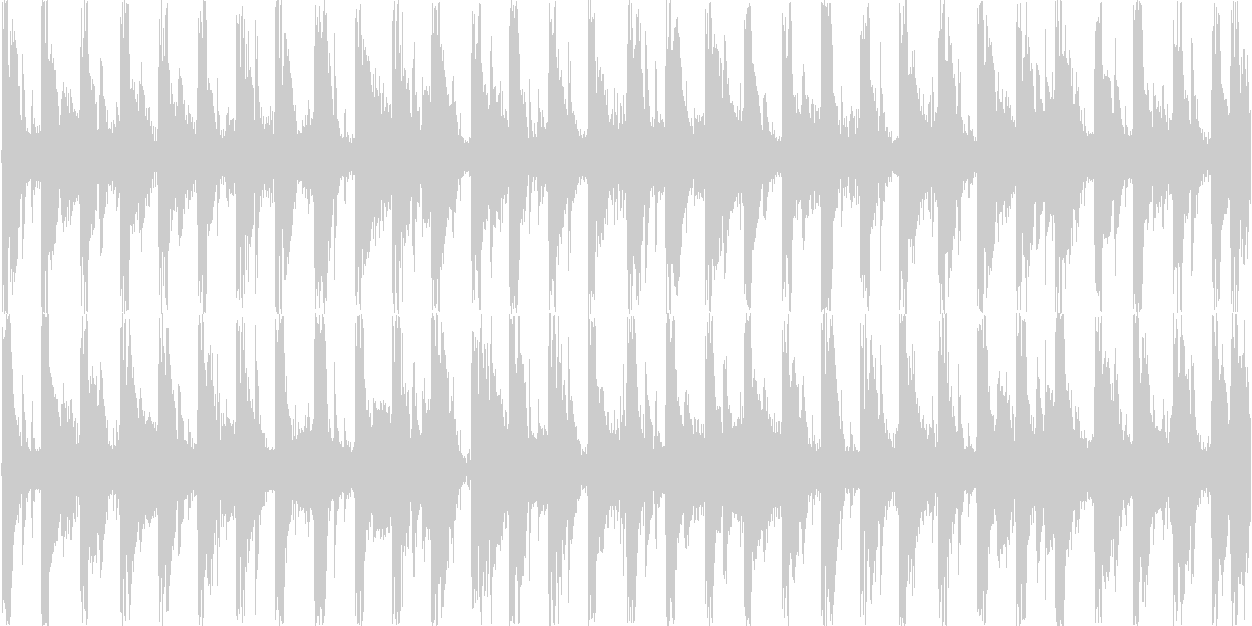 ハウスのリズムを基本にした楽曲です。の未再生の波形