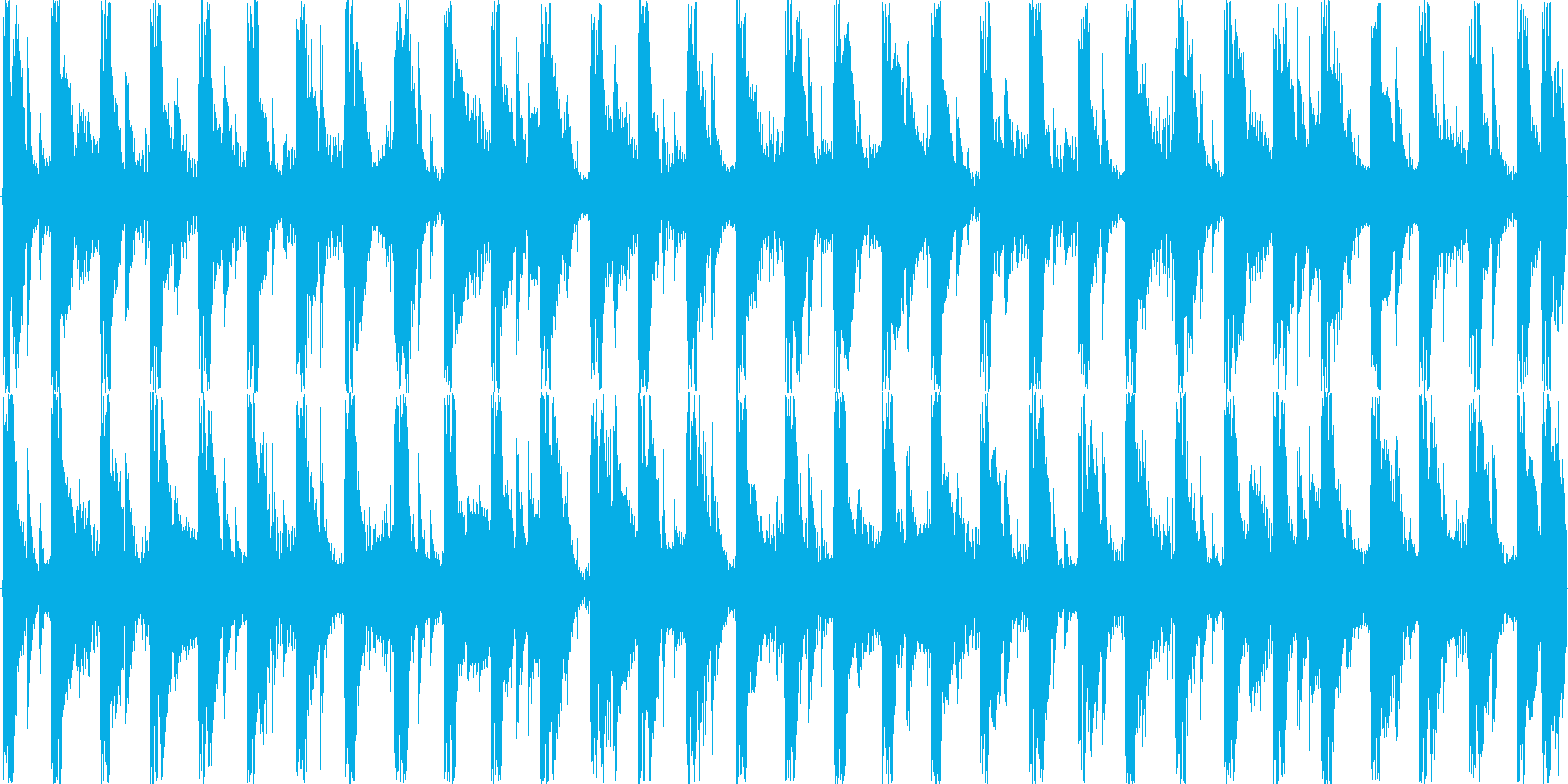 ハウスのリズムを基本にした楽曲です。の再生済みの波形