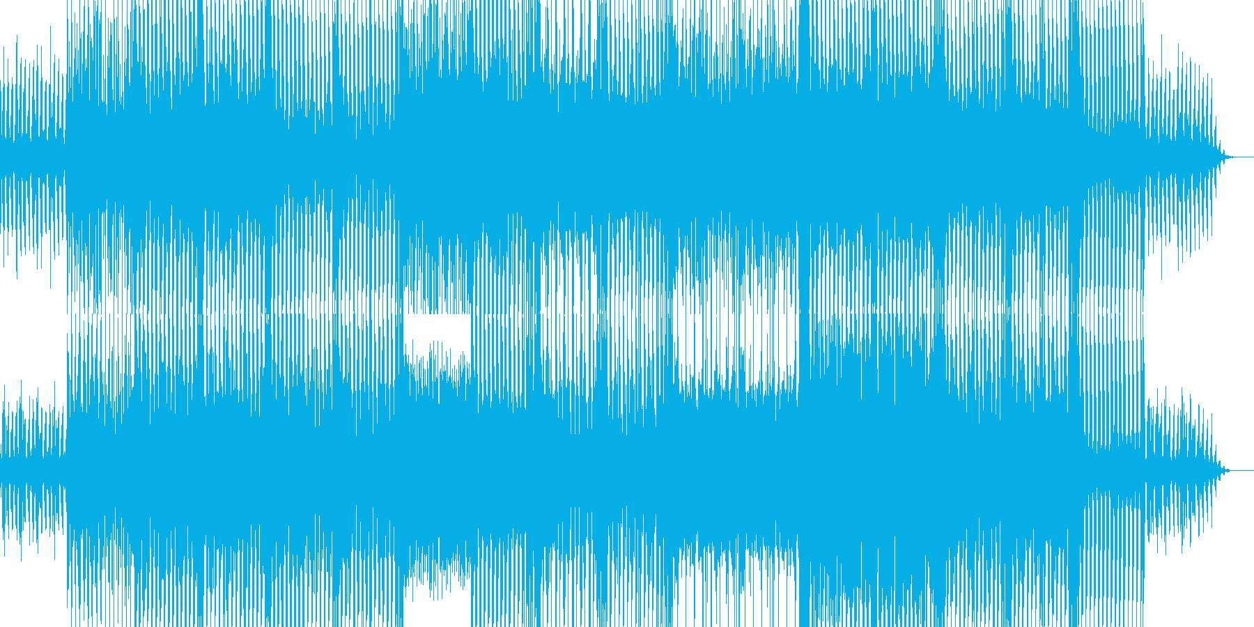 ちょっと切なくかっこいい感じのロックの再生済みの波形