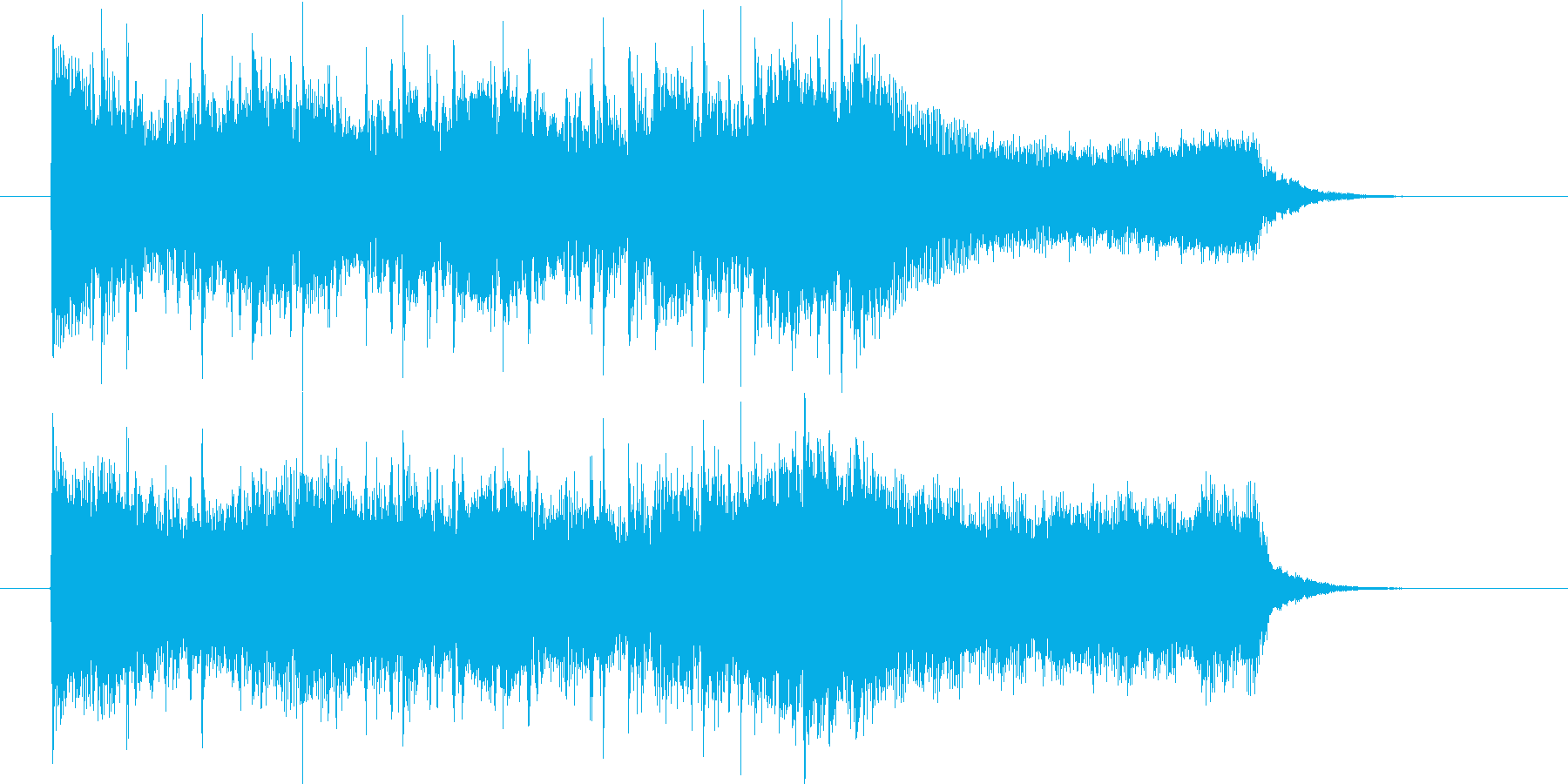 疾走感のあるロックミュージックの再生済みの波形