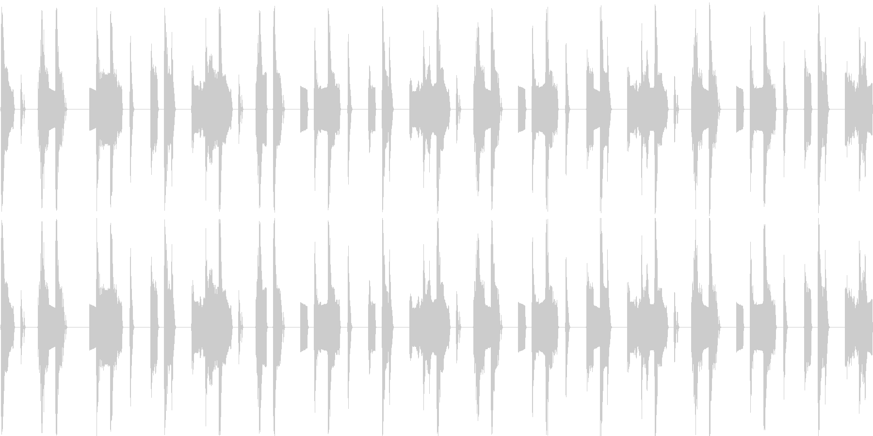 ドラムンベースを基本にした楽曲です。の未再生の波形