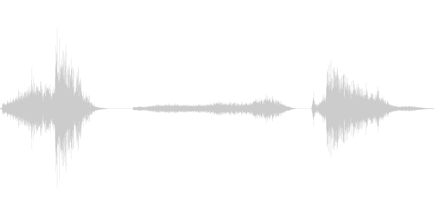 エレベーターが閉まり、上昇し開く音ですの未再生の波形