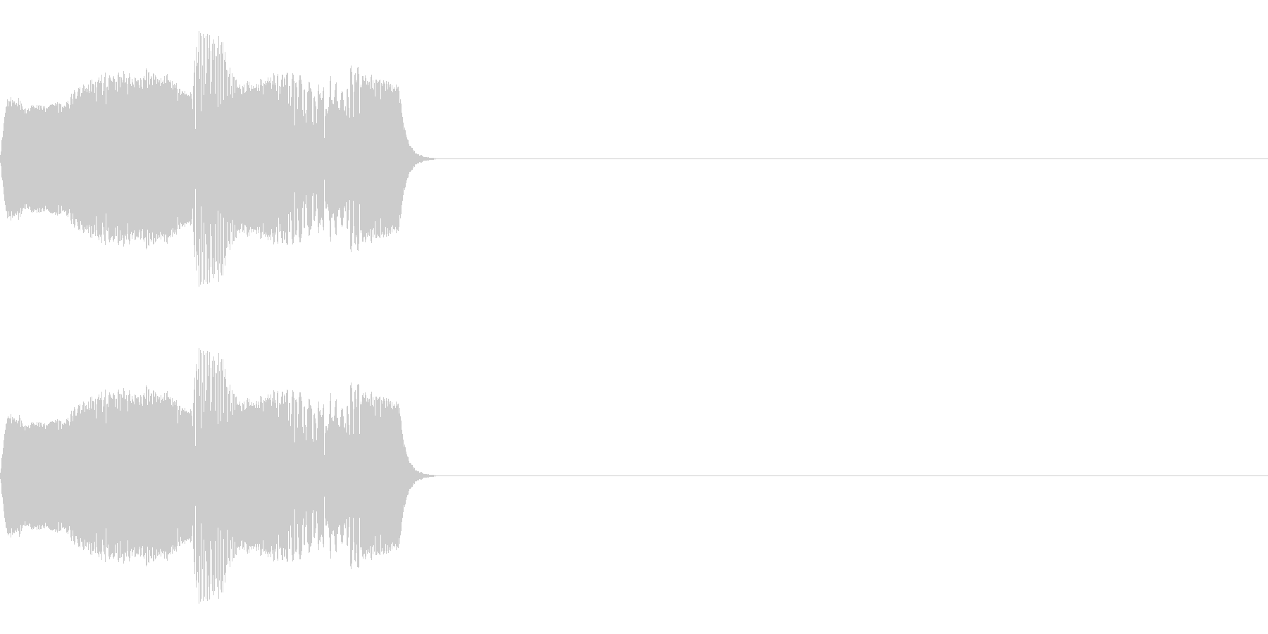 コミカルな足音、ボタン音などのイメージの未再生の波形