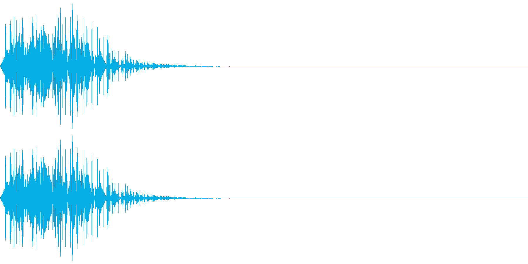打撃音(マイナス_低音_ダメージ)の再生済みの波形
