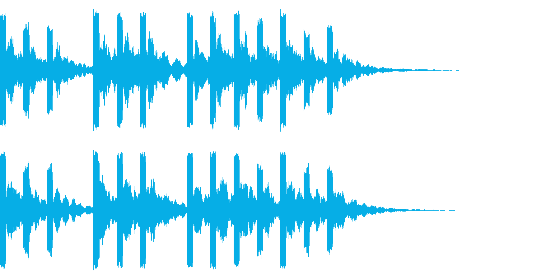 始まりの際の音の再生済みの波形