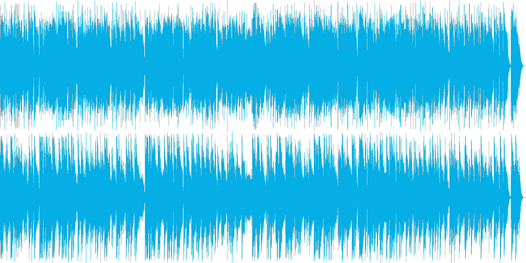 優しい気持ちになれるようなBGMの再生済みの波形